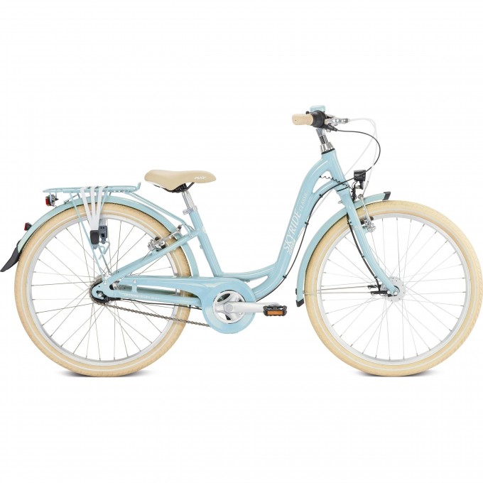 Двухколесный велосипед для девочек PUKY SKYRIDE 24-7 ALU голубой 4820