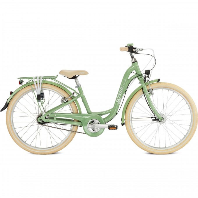Двухколесный велосипед для девочек PUKY SKYRIDE 24-7 ALU зеленый 4821