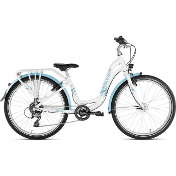 Двухколесный велосипед для девочек PUKY SKYRIDE 24-8 ALU LIGHT белый