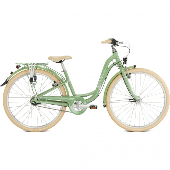 Двухколесный велосипед для девочек PUKY SKYRIDE 26-7 ALU LIGHT зеленый 4875